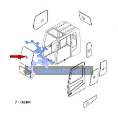 Стекло лобовое верхнее 71N4-02700 на HYUNDAI 7-7А серии