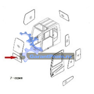 Стекло лобовое нижнее 71N6-02710 на HYUNDAI 7-7А серии